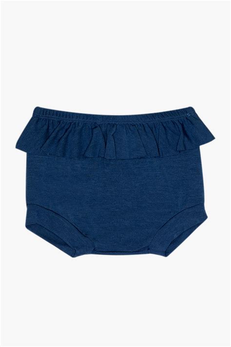 Conjunto de body modal calcinha azul para bebê Dedeka