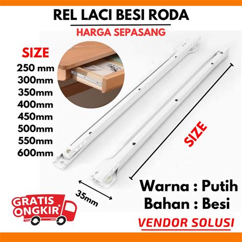 Jual Rel Laci Roda Putih Furniture Biasa Geser Bukan Double Track Trek