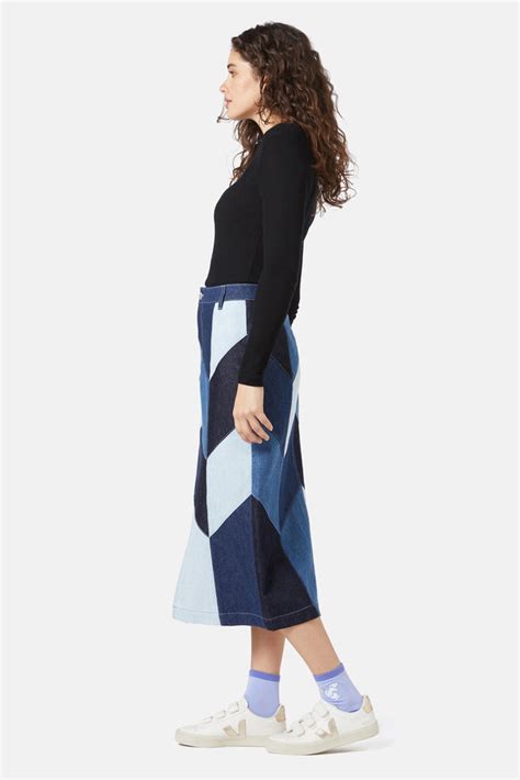 Dallas Spliced Denim Skirt Gorman