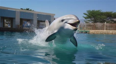 Premium AI Image | baiji white dolphin