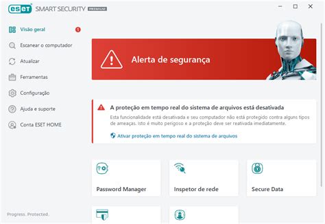 Janela Do Programa Principal ESET Smart Security Premium Ajuda On