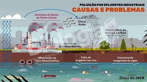 Impactos Ambientais causados pela Poluição Industrial Enem Poluição