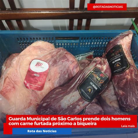 Guarda Municipal de São Carlos prende dois homens carne furtada