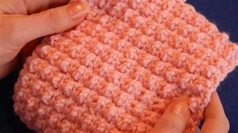 Crochet Pop Bubble Stitch Tutorial One Row Repeat Beginner Level Great