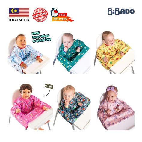 Bibado Coverall Bib Baby Weaning 6m Various Color Shopee Malaysia