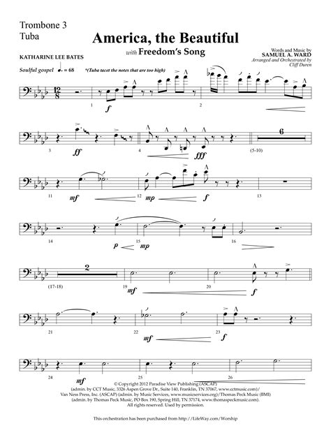 America The Beautiful With Freedoms Song Choral Anthem Satb