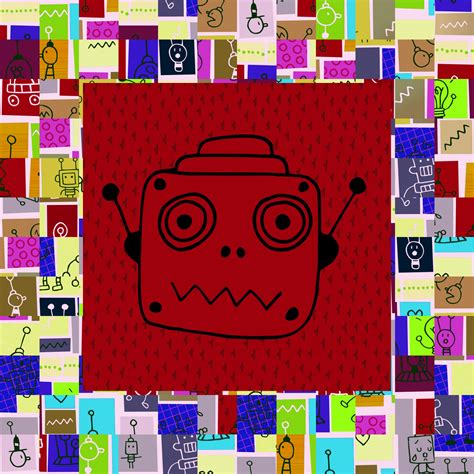 Cute Robot Collage Poster Free Stock Photo Public Domain Pictures