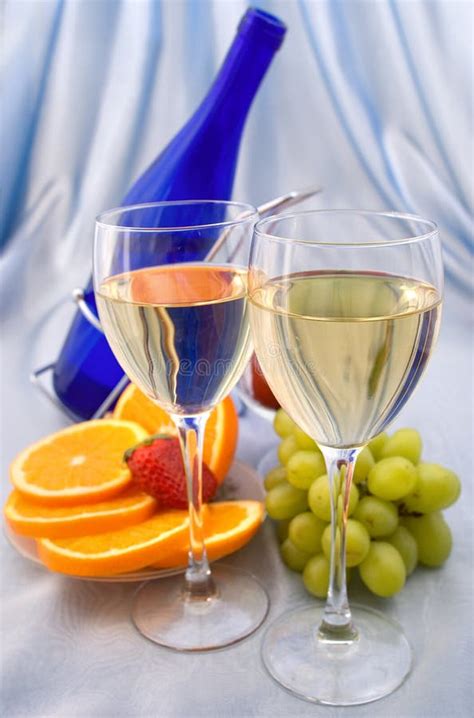 Two Glasses Of Wine Stock Photo Image Of Bottle Bumper 24125576