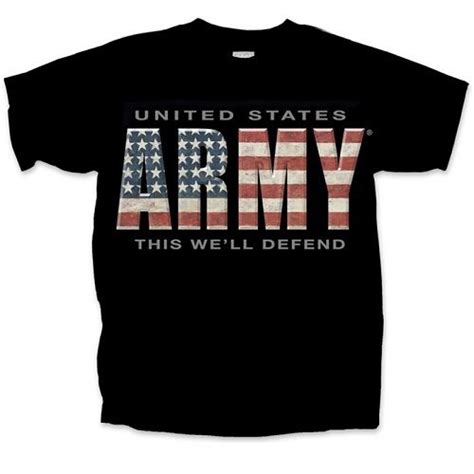 Black Us Army This We Ll Defend Flag T Shirt Charleys Surplus