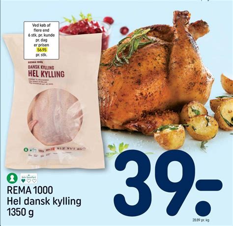 REMA 1000 Hel Dansk Kylling 1350 G Tilbud Hos Rema 1000