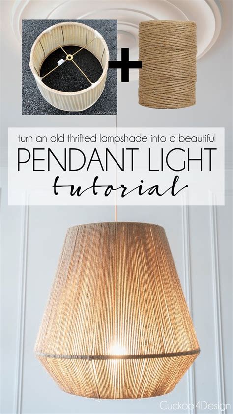 DIY Pendant Light Tutorial with Jute Yarn