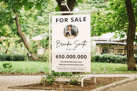 Real Estate Yard Sign Editable Template Graphic By Haffa Studio