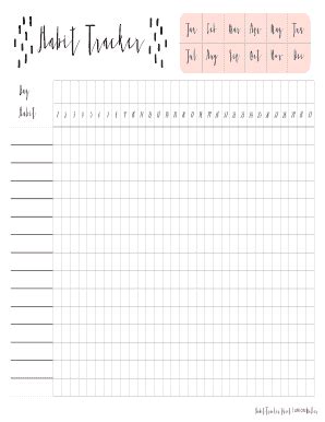 Fillable Online Habit Tracker Sh Fax Email Print Pdffiller