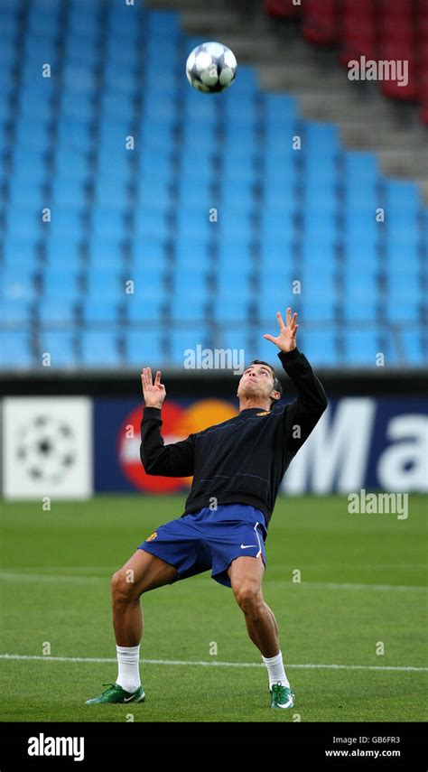 Manchester Uniteds Cristiano Ronaldo Training Session Energi Nord Arena