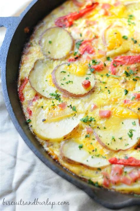 Ham And Potato Frittata Recipe Potato Frittata Frittata Recipes