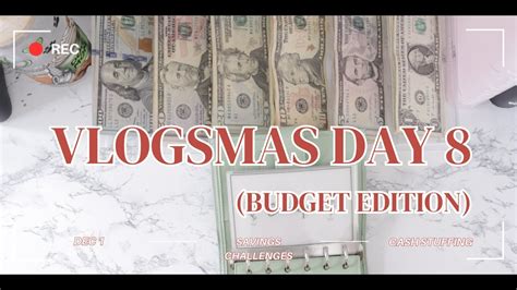 VLOGMAS DAY 8 Cash Stuffing SingleMomBudgeting MilitaryIncome YouTube