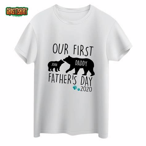 First Father S Day Shirts Bear Matching Dad And Baby Shirt Our First