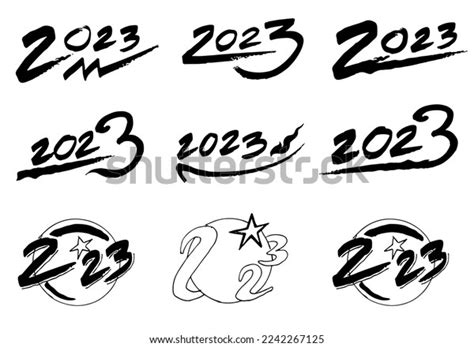 Font Logo 2023 01 Vector Card Stock Vector (Royalty Free) 2242267125 ...