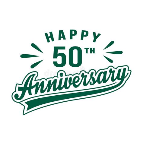 Happy 50th Anniversary 50 Years Anniversary Design Template Stock Vector Illustration Of