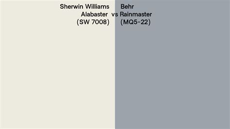 Sherwin Williams Alabaster Sw Vs Behr Rainmaster Mq Side