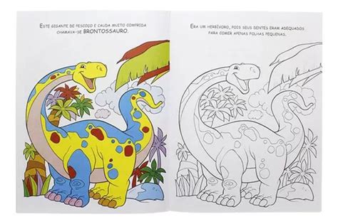 Livro Para Pintar Infantil Dinossauros Amigos Como É Bom Colorir