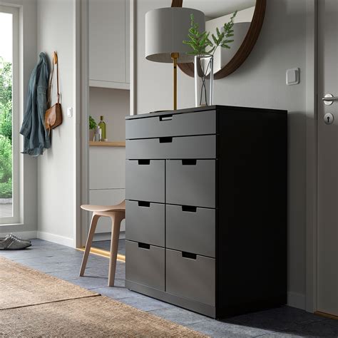 Nordli Chest Of 8 Drawers Anthracite 80x99 Cm Ikea Eesti