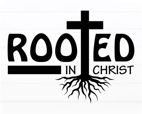 Rooted In Christ Svg Cross Svg Christian Svg Bible Verse Svg Christian