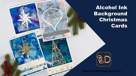 Alcohol Ink Background Christmas Cards Youtube