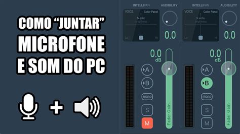 Juntar MIC e SOM do PC Tutorial Voicemeeter LEIA A DESCRIÇÃO