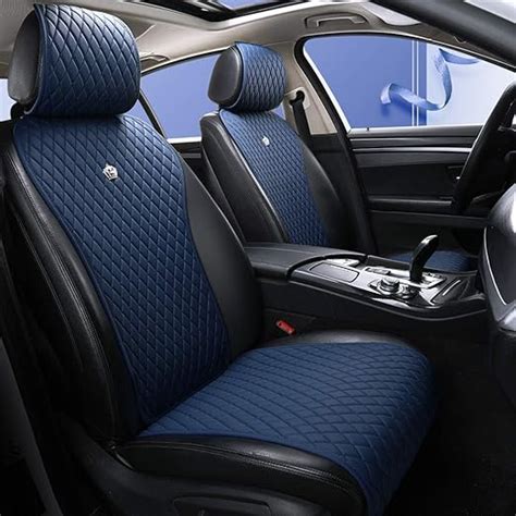 Blue Seat Covers Auto Seat Cushion Covers Leather Universal Seat Covers 2 3 Covered 11pcs Fit