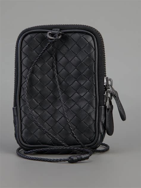 Bottega Veneta Woven Iphone Case In Black Lyst