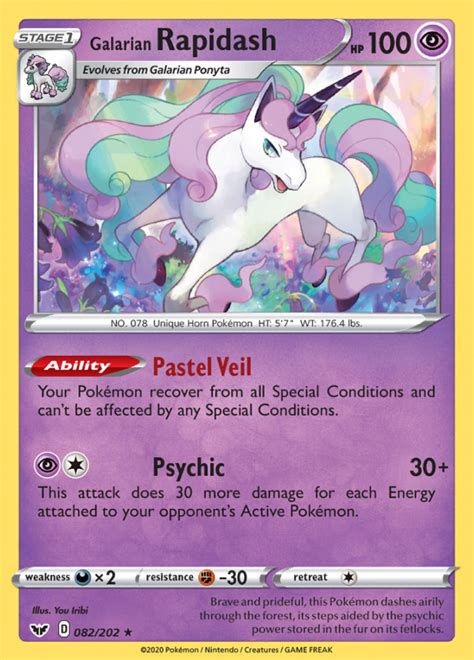 Galarian Rapidash Sword And Shield Rare Pokemon Tcg Digitaltq