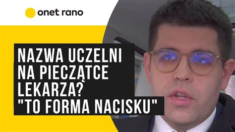 Nazwa ukończonej uczelni na pieczątce lekarskiej Prezes Naczelnej Izby