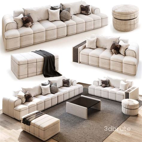 sofa - modern 3d model Buy Download 3dbrute