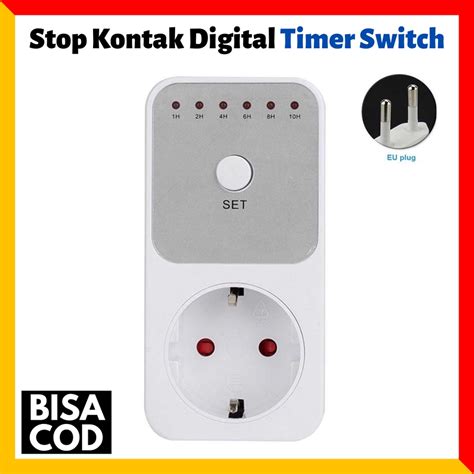 Jual Colokan Listrik Stop Kontak Digital Timer Switch Saklar Timer