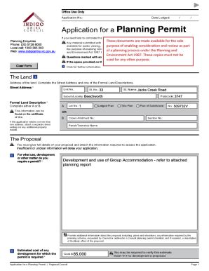 Fillable Online Planning Application Form Jacks Creek Pdf