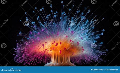 Quantum Symphony: Futuristic Web Exploration. Generative Ai Stock ...