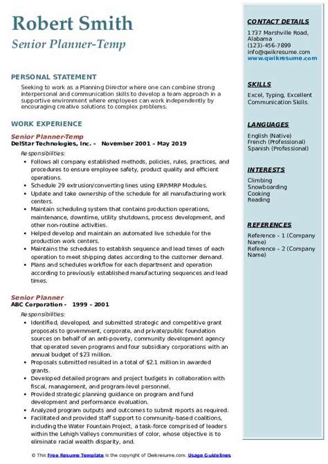 Urban Planning Resume