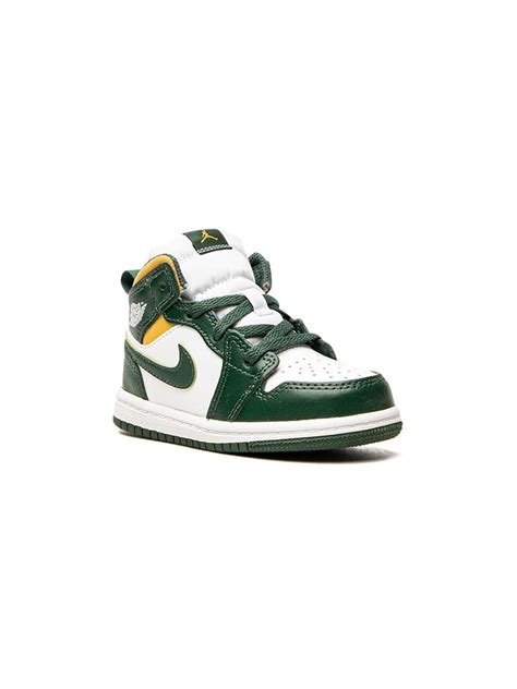 Jordan Babies' Air 1 Mid Sneakers In Green | ModeSens