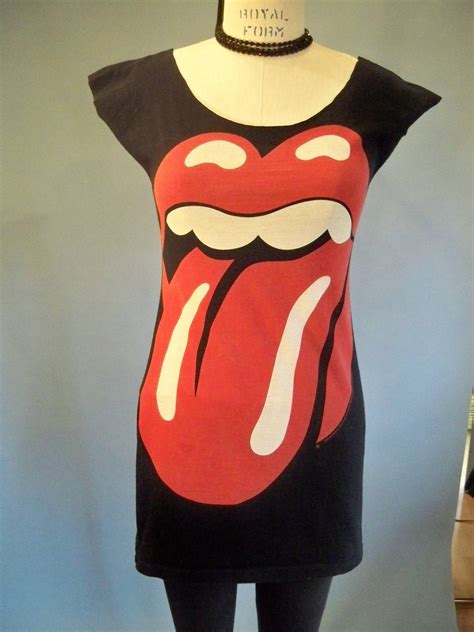 Sexy Rolling Stones Reshaped T Shirt Dress