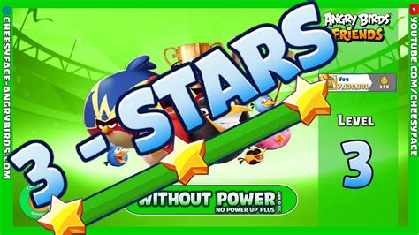 How To Get 3 Stars Level 3 Angry Birds Friends Tournament 1400 No Power Up Plus Any Sling