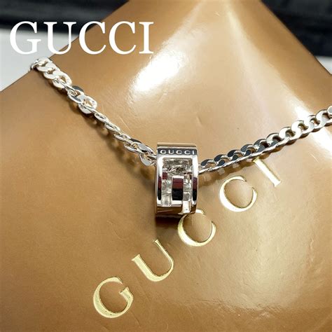 仕上 グッチ Gucci 喜平 カットアウトg リング ネックレス シルバー 925 メンズネックレス、ペンダント、チョーカー｜売買された