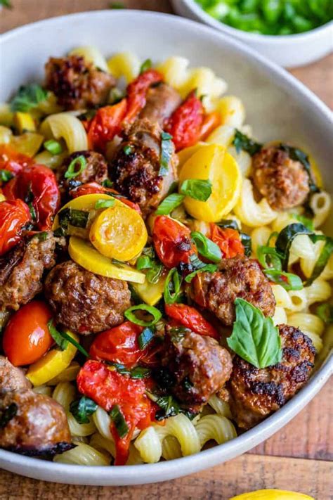 Italian Sausage Pasta W Cherry Tomatoes 30 Mins The Food Charlatan