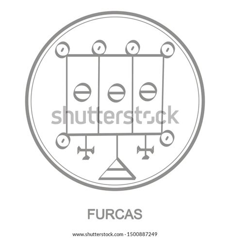 Vector Icon Symbol Demon Furcas Sigil Stock Vector Royalty Free