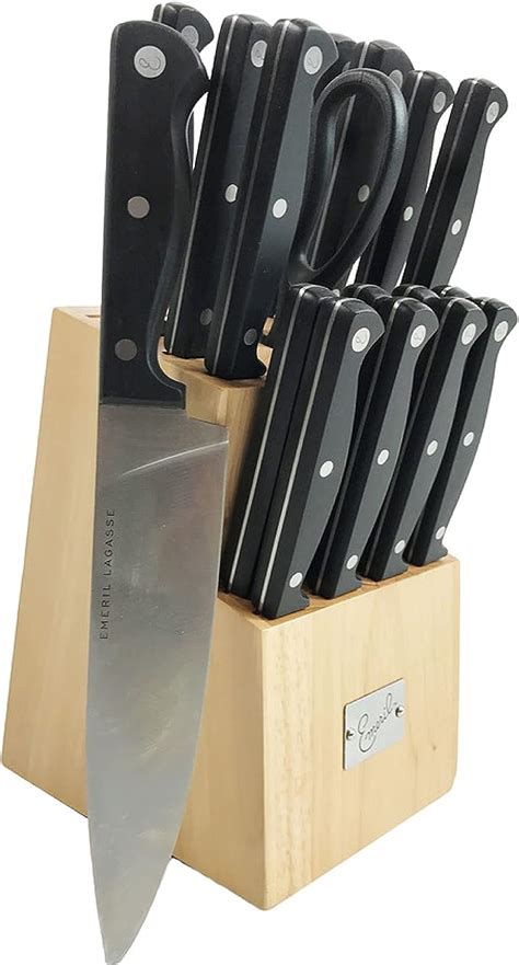 Emeril Lagasse 18 Piece Knife Set With Block Stainless