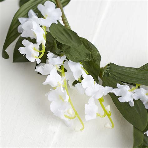 Artificial White Lily Of The Valley Floral Garland Garlands Floral