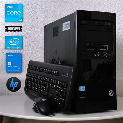 PC HP PRO 3300 Intel Core I3 4GB DDR3 Intel HD Graphics Win 11 PRO