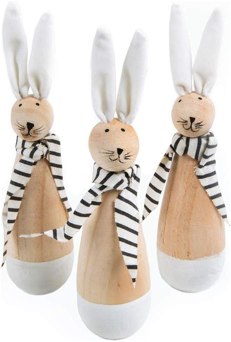 Amazon De Logbuch Verlag Hasen Figuren Aus Holz Cm Ostern Deko