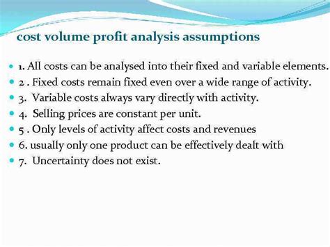 COST VOLUME PROFIT CVP ANALYSIS Outline What Is CVP