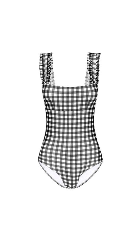 Classic Gingham Ruffle One Piece Toscani Australia